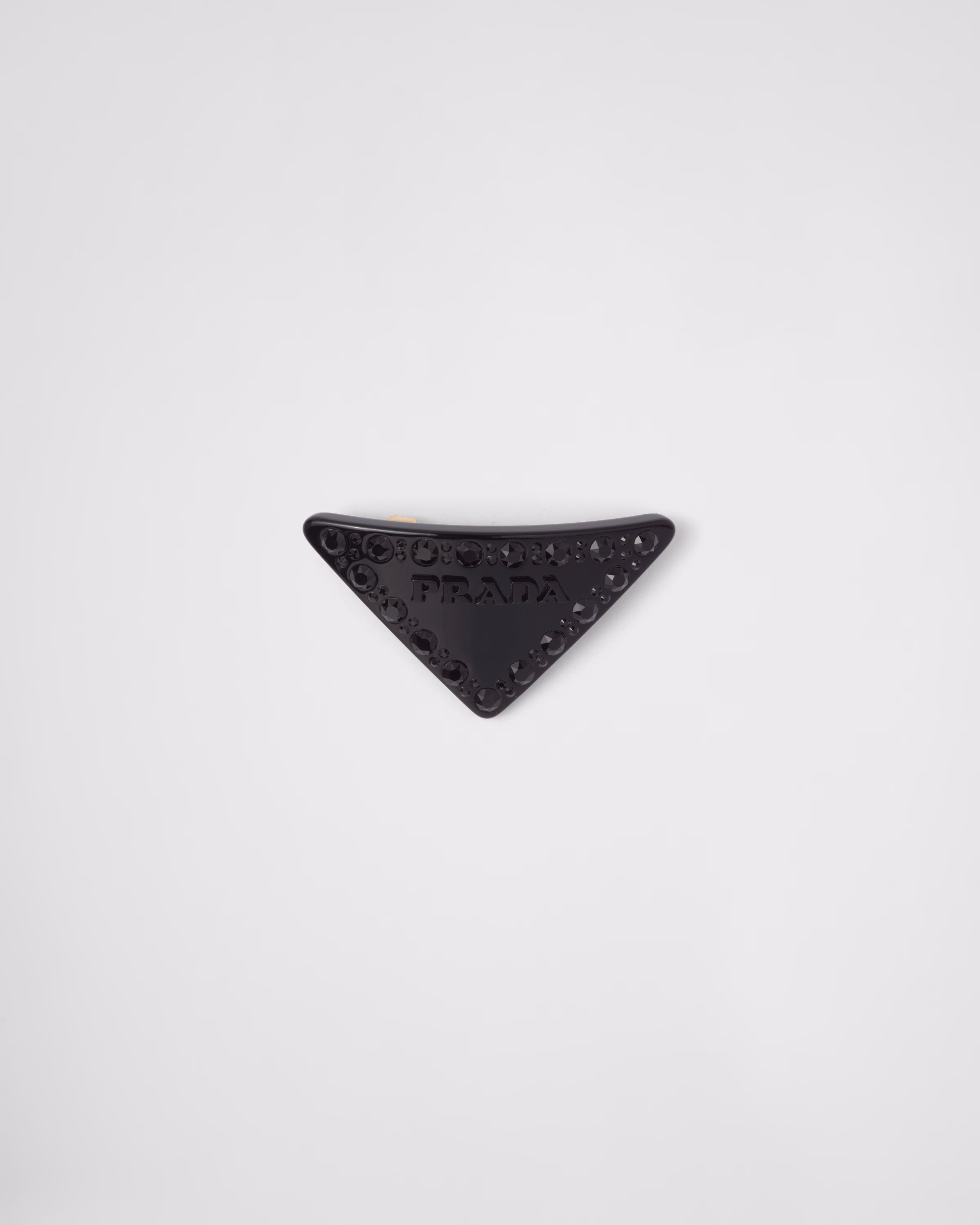 Prada black crystal barrette