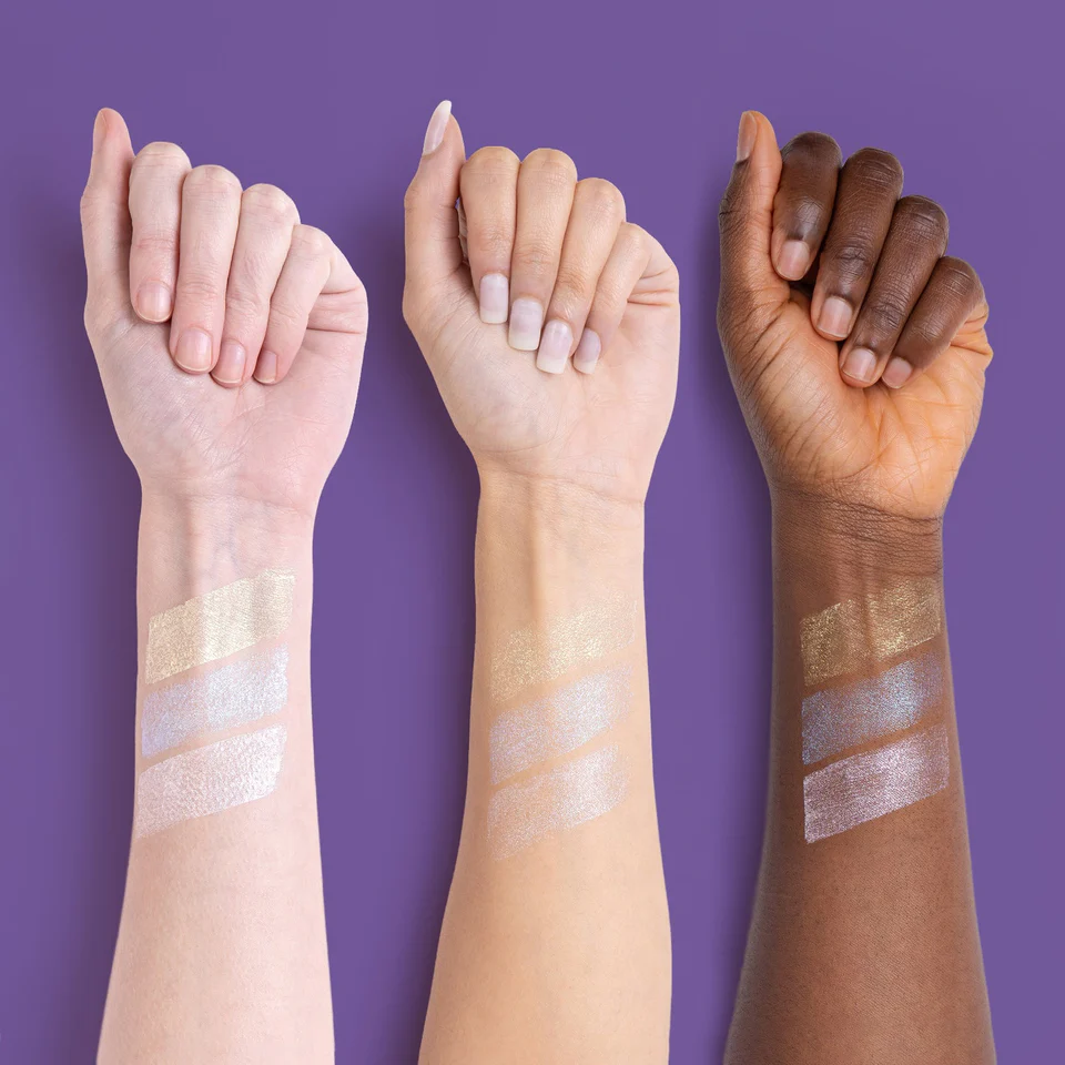Jeffree Star Glimmer Glass swatches