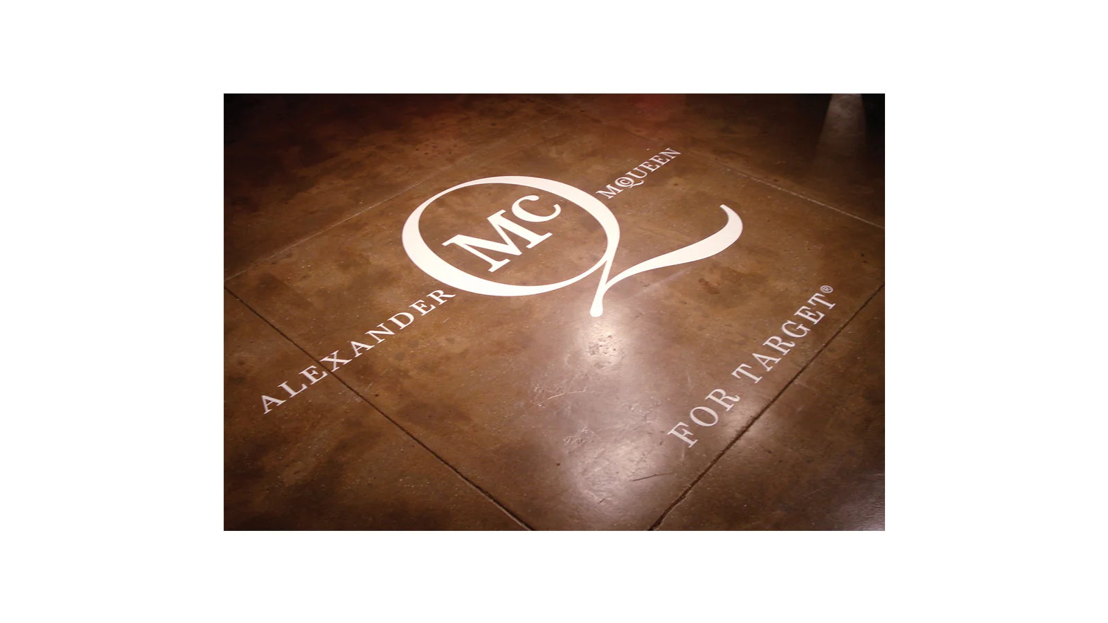 McQ Alexander McQueen for Target event floor graphic
