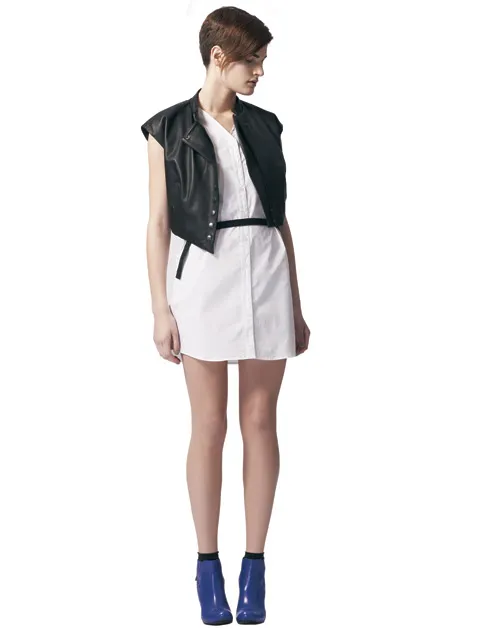 Studded shirt dress