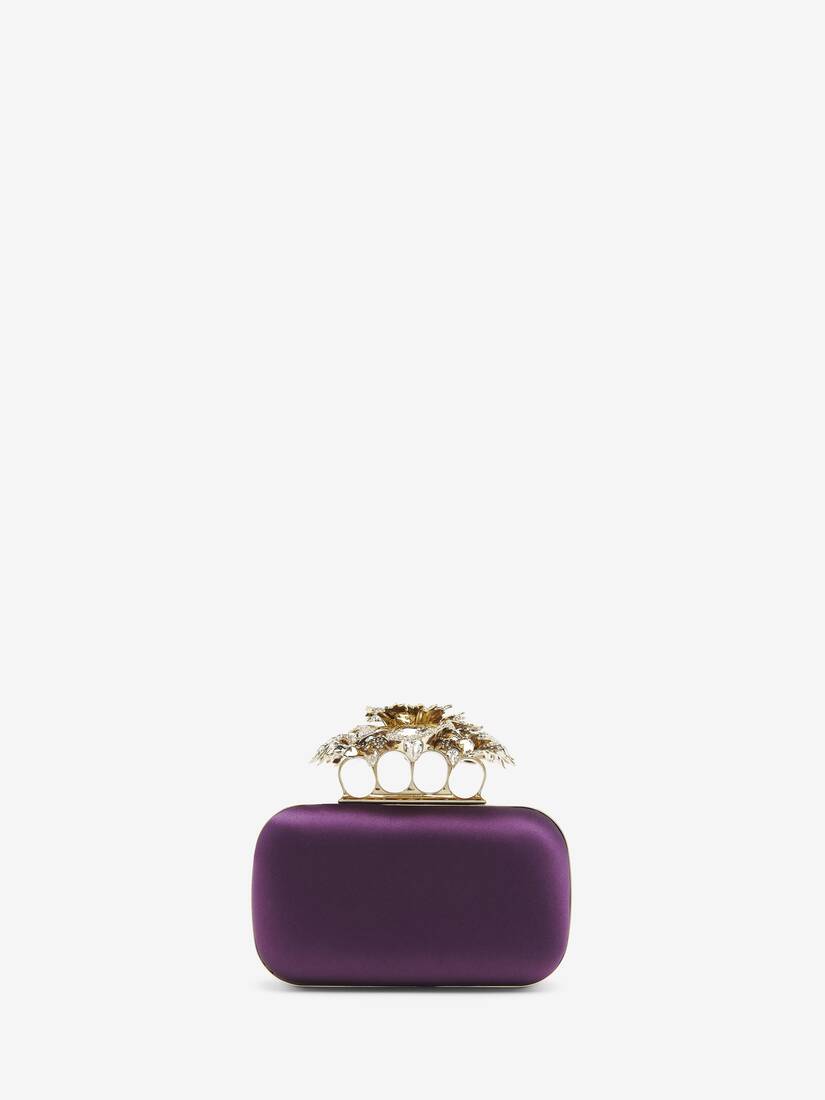 Alexander McQueen violet clutch