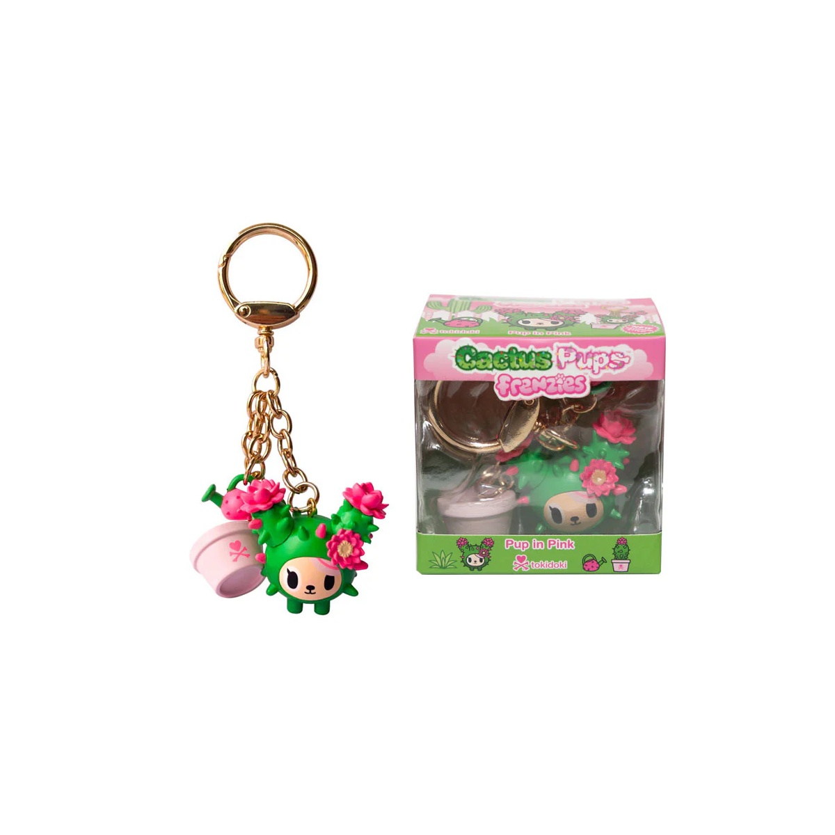 tokidoki Cactus Pups Pup in Pink Keychain